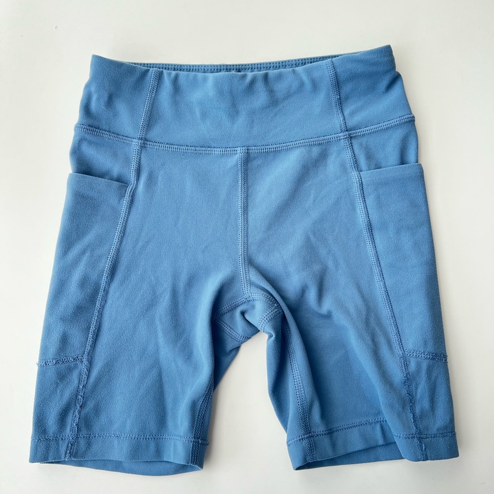 Athleta Girl blue Stash your treasures bike shorts XS 6